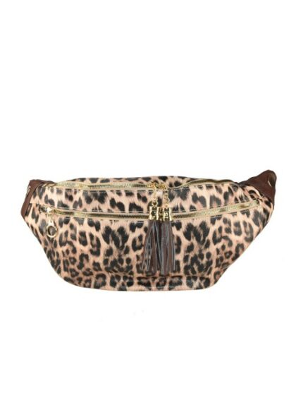 Stylische Kunstleder Kuriertasche/Clutch in Leopard Muster - Trendige Accessoires für jeden Anlass