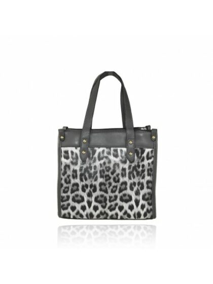 Stylische Kunstledertasche mit Leopardenmuster und Schultergurt – Tierprint Fantasie