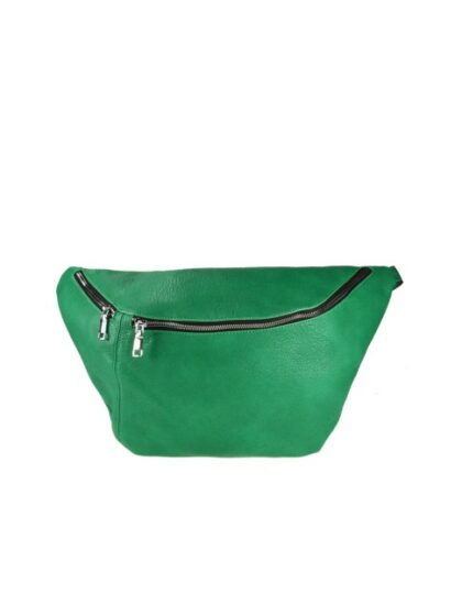 Stylische grüne Kuriertasche aus Kunstleder - Unisex Umhängetasche mit Schultergurt