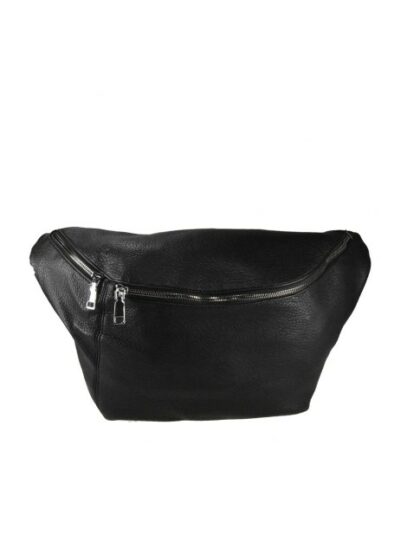 Stylische schwarze Kuriertasche aus Kunstleder - Unisex Umhängetasche mit Schultergurt