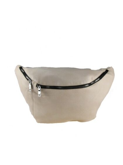 Stylische Kuriertasche aus Kunstleder für Damen und Herren - Umhängetasche in Beige