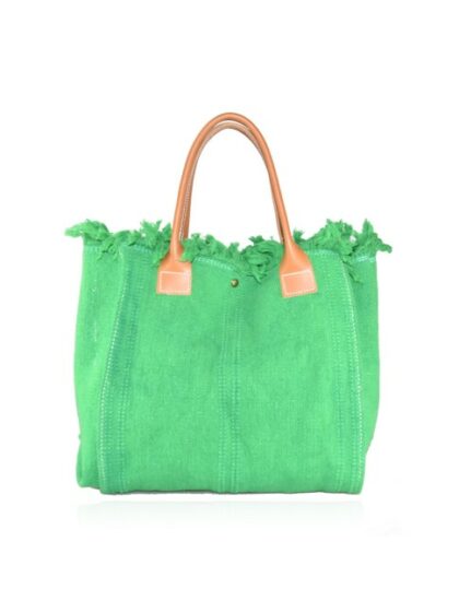 Stilvolle grüne Stoff-Umhängetasche - Trendige textile Schultertasche für jeden Anlass