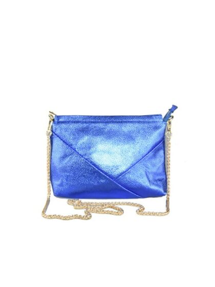 Stylische blaue Leder Kuriertasche mit Schultergurt - Perfekt für den urbanen Look