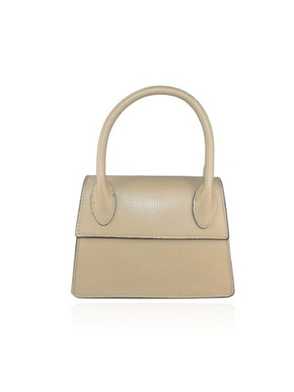 Moderne Lederhandtasche mit Schulterriemen in Taupe - Stilvoll und zeitlos