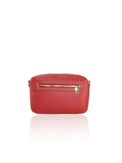 Stilvolle Leder Kuriertasche mit Schultergurt in Rot - Perfekter Begleiter für einen trendigen Look!