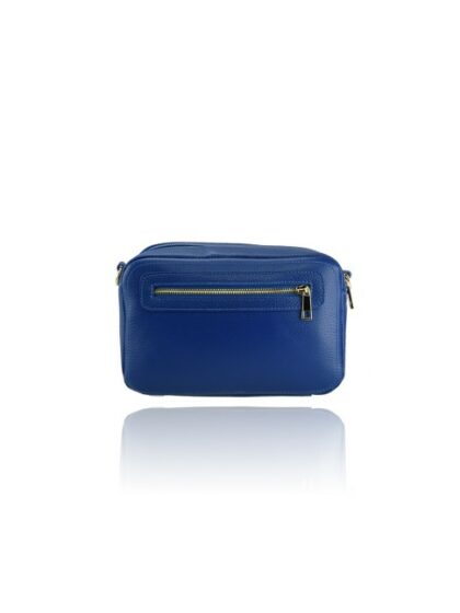 Stilvoller Leder-Kuriertasche mit Schulterriemen in Royal Blau für einen eleganten Look