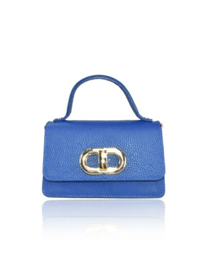 Stylische Kuriertasche aus echtem Leder in Royal Blau mit Schulterriemen