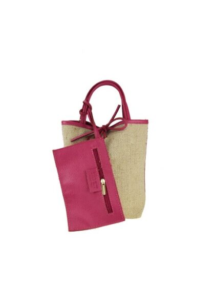 Stylische Lederhandtasche mit Schultergurt in Fuchsie - Perfektes Accessoire für jeden Anlass!