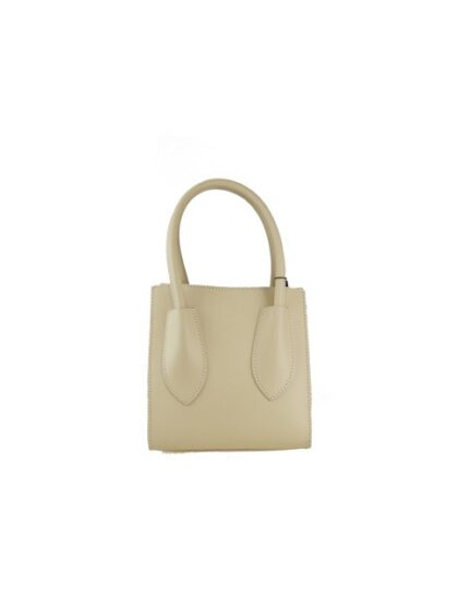 Stilvolle Lederhandtasche mit Schultergurt in Beige - Perfekte Ergänzung für jeden Look