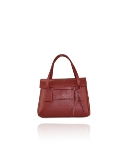 Stylishe rote Damen Lederhandtasche mit Schulterriemen