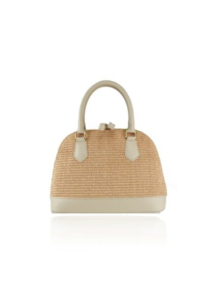 Stylische Lederhandtasche in Beige mit Schulterriemen - Perfekt für jeden Anlass!