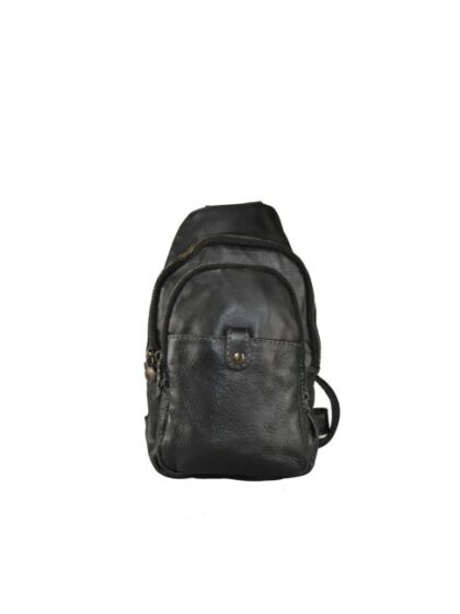 Stylische Vintage Leder Kuriertasche in Schwarz - Die perfekte Ergänzung für Ihren Look!