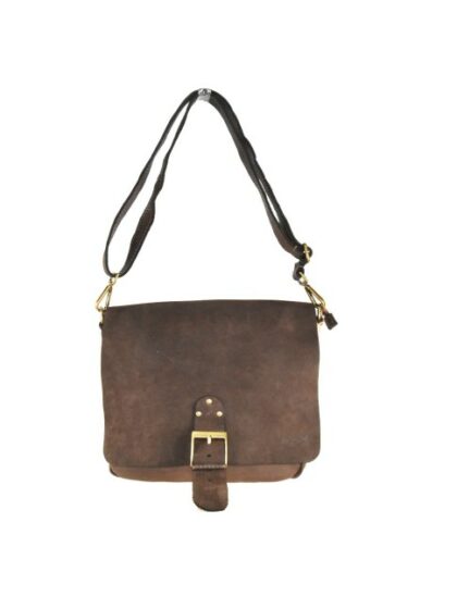 Stylische Kuriertasche aus Leder im Vintage-Stil | Washed Leather Bags mit Schultergurt | Taupe