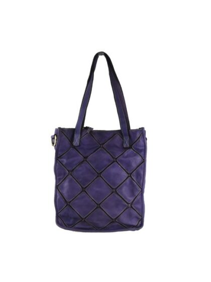 Stylische Vintage Leder Umhängetasche in Violet - Trendige Schultertasche für einen einzigartigen Look