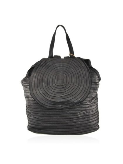 Stylischer Vintage-Rucksack mit gewaschenem Look - Schwarz