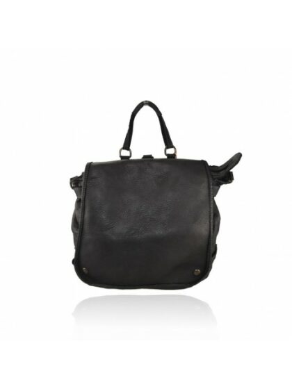 Stylischer Vintage-Rucksack mit gewaschenem Look - Schwarz