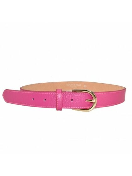 Hochwertiger Leder-Gürtel in Fuchsia - Perfektes Accessoire für stilbewusste Damen