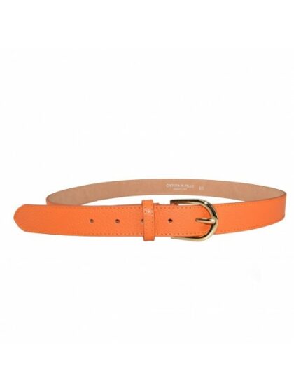 Stylischer Leder Gürtel in Orange/Koralle - Perfektes Accessoire für jeden Look!