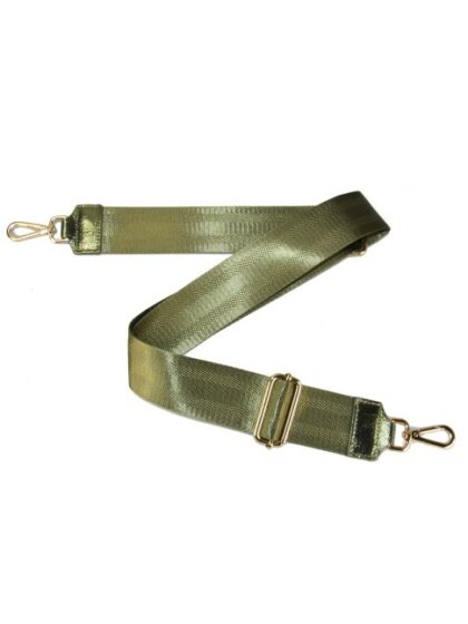 Modische Schultergurte aus Stoff in Metal Military Green für Taschen - Leather & Textile Strap