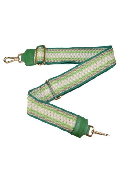 Grüne Schultergurte aus Stoff und Leder – Stilvolle Träger für Ihre Tasche