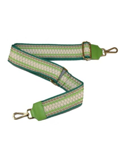 Hellgrüne Schultergurte aus Stoff und Leder für Taschen - Bequem und stilvoll