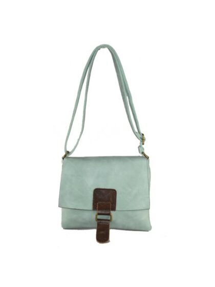 Stylische Unisex Kuriertasche aus umweltfreundlichem Kunstleder in Water Green