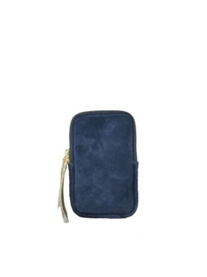 Stilvolle blaue Leder-Kuriertasche mit Schultergurt - Ideal für unterwegs