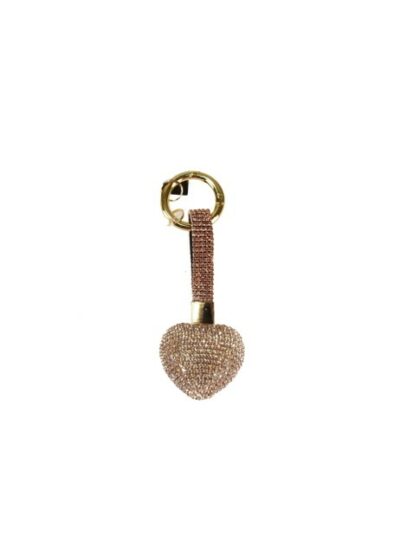 Modischer Schlüsselanhänger aus Kunstleder in Powder - stilvolles Accessoire für Taschen und Herzen